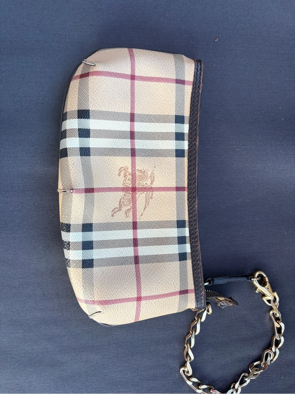 Vintage Burberry Clara Pochette Mini Shoulder Bag Canvas